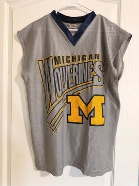 Vintage 90s Michigan Wolverines Sleeveless Jersey Size Large Pre Owned Rare